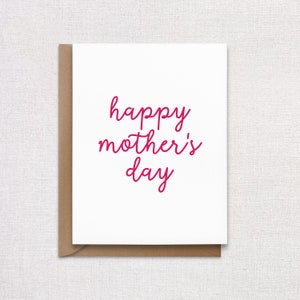 Tarjeta de notas feliz día de la madre. Regalo de tarjeta de felicitación del Día de la Madre.