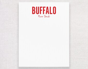 Buffalo, NY Notepad. Buffalo Stationery Gift.