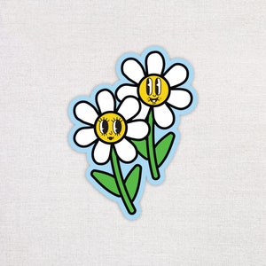 Daisy Eco-Friendly Sticker. Nachhaltige Wasserflasche und Laptop Aufkleber.