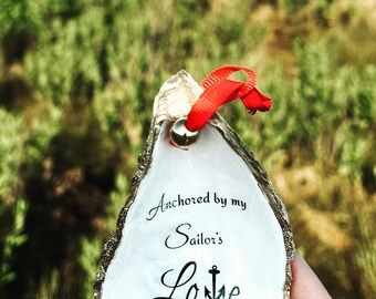 Anchored by my sailor’s love oyster ornament