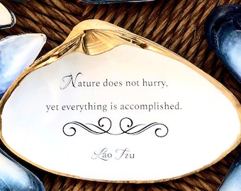 Cita de Lao Tzu sobre una concha reciclada