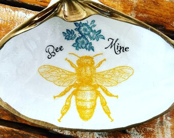 Plato de joyería de concha de mina de abeja