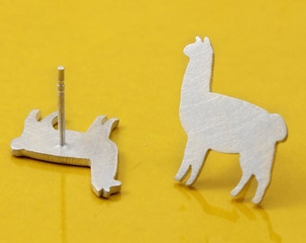 Peruvian Alpaca Earrings Quirky Animal Jewelry Artisan handcrafted jewelry animalistic style gift for nature lover