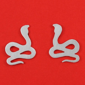 Elegant Snake Stud Earrings Sterling Silver Serpentine Jewelry image 1