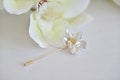 Handmade Pearl Flower Brooch: nature Blooming Floral pearl lapel Pin