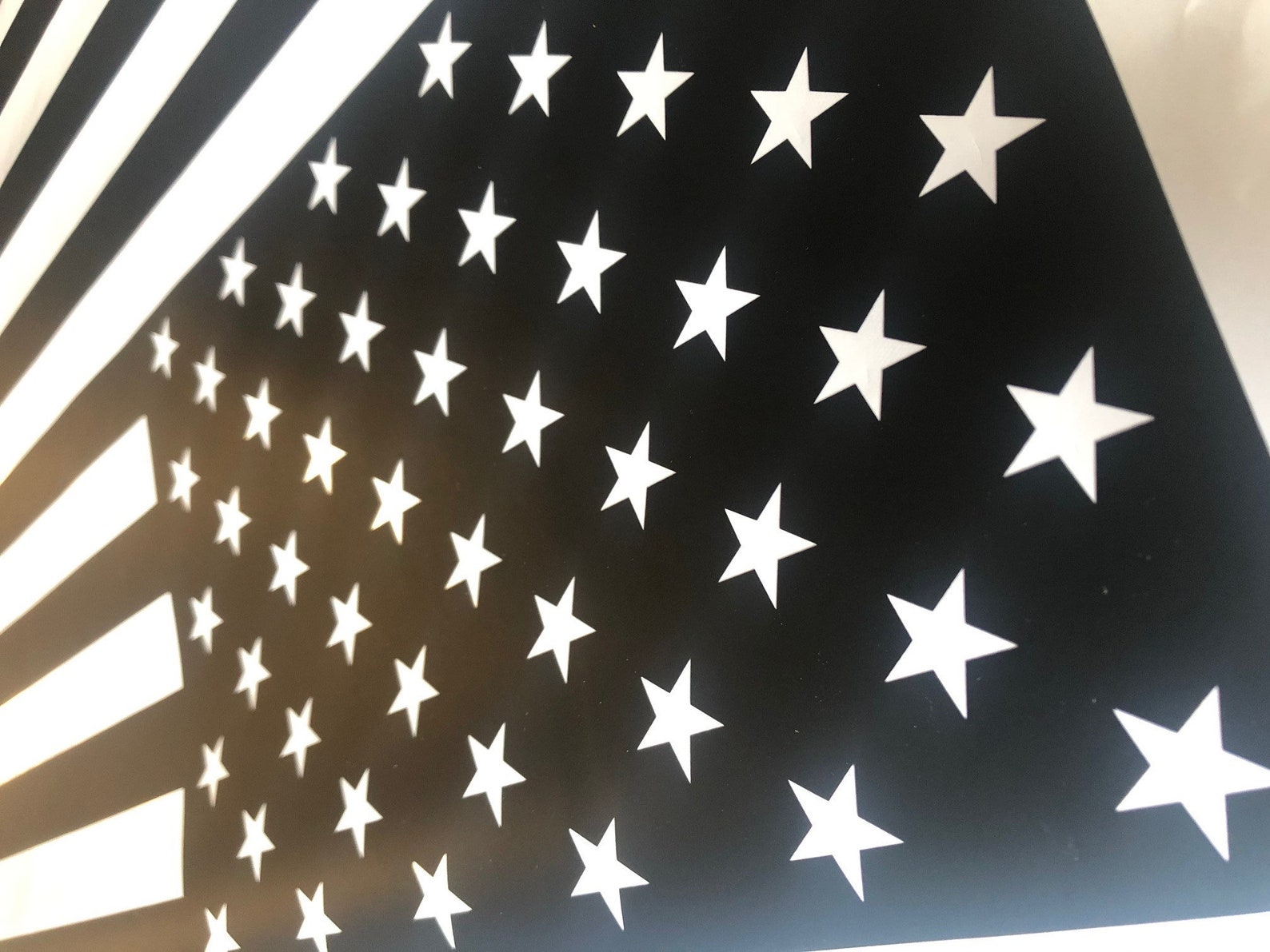 Large Removable American Flag Vinyl Decal Sticker Graphic Man Etsy