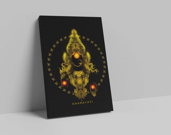 Goddess of Prosperity: Lakshmi Devi - Canvas Art