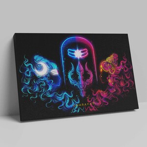 Eternal Union: Shiva Shakti with Linga - Canvas Art