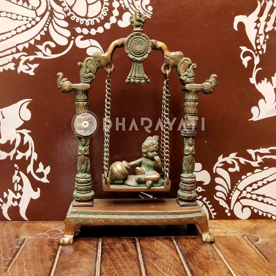Brass Krishna Jhula Home D‚cor - Etsy