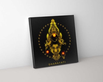 Golden Abundance: Lakshmi Devi - Canvas Art