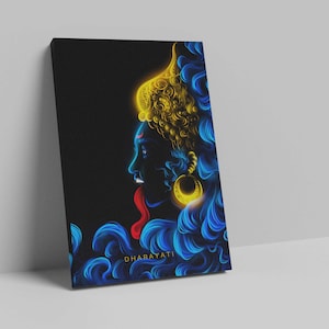 Fierce Divine Mother: Kali Maa - The Embodiment of Power and Transformation | Canvas Art