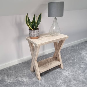 Rustic bedside table, reclaimed wood nightstand, hallway table, side table