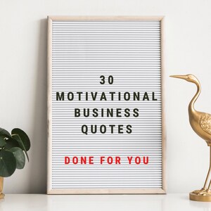 30 Motivational Business Quotes Social Media Posts Digital Download Pack 1