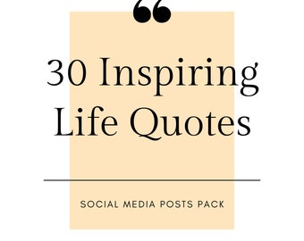 30 MORE Inspiring and Motivational Life Quotes Ready-made - Etsy