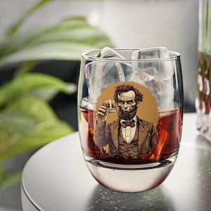 Copo de Bourbon e Uísque Abe Lincoln | Abraham Lincoln faz festas em utensílios de bar