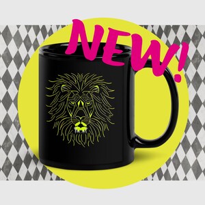 Lined Lion Coffee Mug | The Perfect Mug for Leos and Lion Lovers!