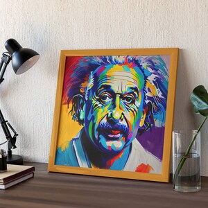 Einstein Oil Painting - Digital Art Print for the Awesome Collector. Only Available Here! This Albert Einstein Art is Awesome!