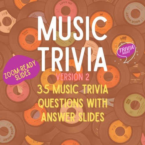 Music Trivia Pack Version 1 35 Questions With Answer Slides Etsy