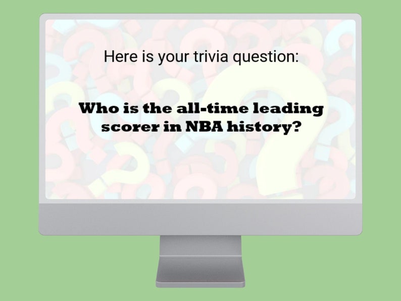 NBA Basketball Trivia V1 Zoom Powerpoint 35 Questions Virtual Trivia ...