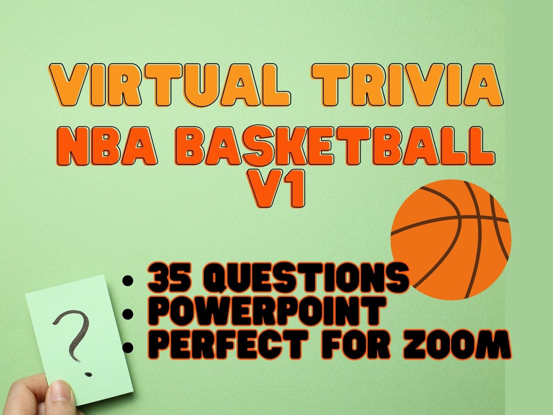 NBA Basketball Trivia V1 Zoom Powerpoint 35 Questions Virtual Trivia