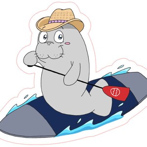 SUP Manatee Sticker