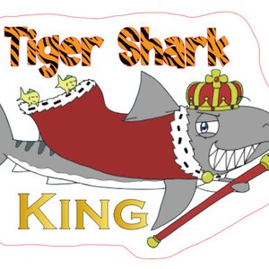 Tigerhai König Aufkleber