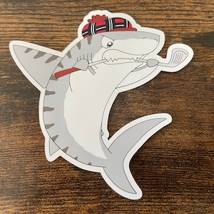 Autocollant de requin tigre de golf