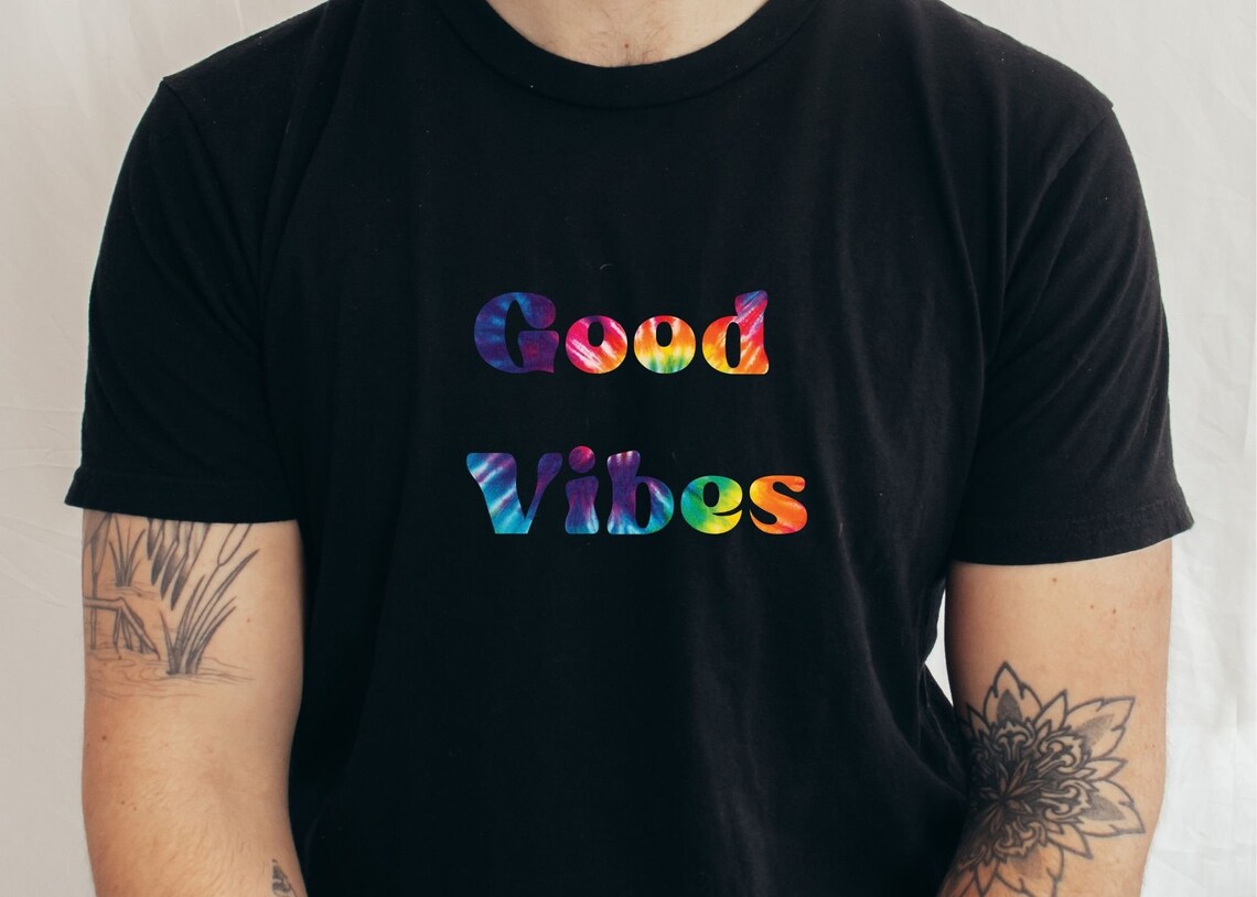Good Vibes Tie Dye T Shirt Tie Dye T Shirt Self Care Gift Etsy
