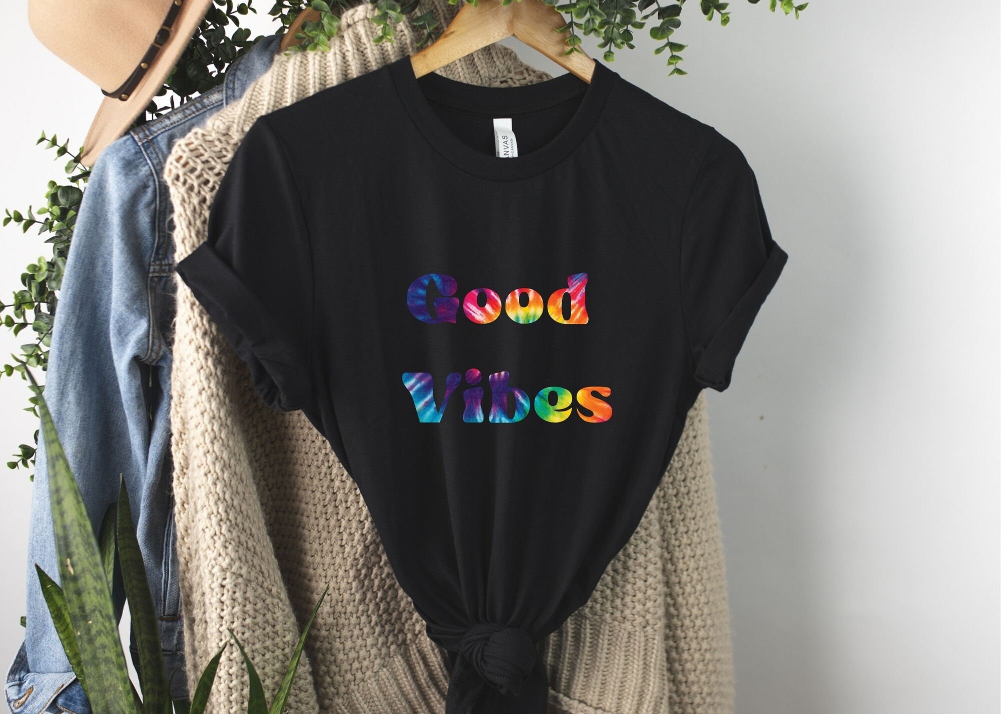 Good Vibes Tie Dye T Shirt Tie Dye T Shirt Self care gift Etsy