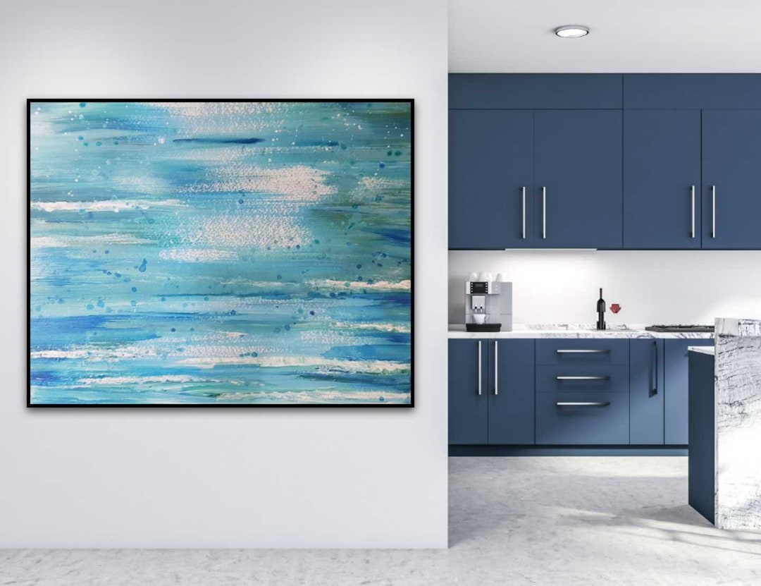 Abstraktes Leinwandbild 'Baumzweig' – 61 X 91 Cm, Strukturiert, Graue Naturlandschaft, Fertig Zum Aufhängen