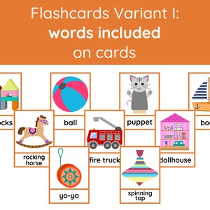 62 TOYS Flashcards Printable Flashcards Flashcards for Kids English Teaching image 2