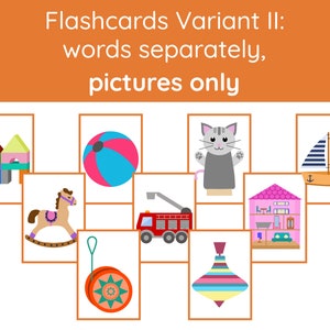 62 TOYS Flashcards Printable Flashcards Flashcards for Kids English Teaching image 3