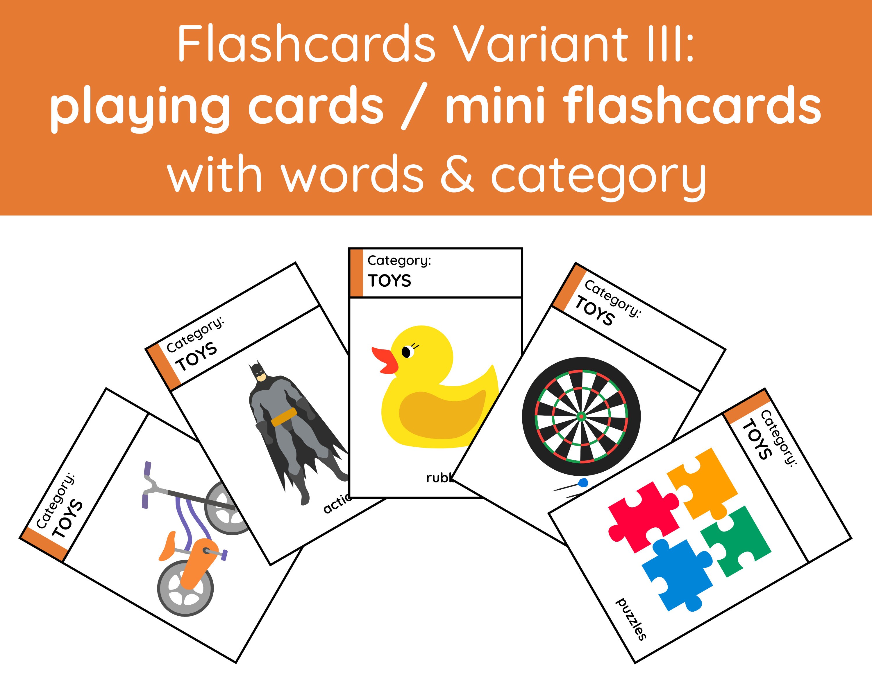 62 TOYS Flashcards Printable Flashcards Flashcards for Etsy España