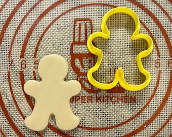 Gingerbread Man Outline Cookie Cutter / Polymer Clay / Fondant / Playdoh