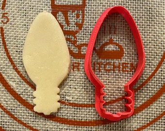 Christmas Bulb Cookie Cutter / Polymer Clay / Fondant / Playdoh