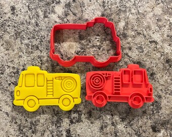 Timbro e taglierina per contorni di camion dei pompieri