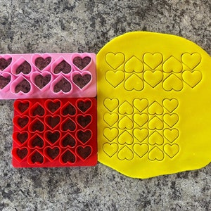 Multi-Cutter Hearts (10, 20, 40 or 60) Cookie Cutter / Polymer Clay / Fondant