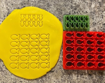 Multi-Cutter Fish (10, 20, 40 or 60) Cookie Cutter / Polymer Clay / Fondant / Playdoh