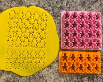 Multi-Cutter Gingerbread Man (10, 20, 40 or 60) Cookie Cutter / Polymer Clay / Fondant / Playdoh