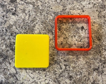 Square w/Rounded Corners Cookie Cutter / Polymer Clay/ Fondant