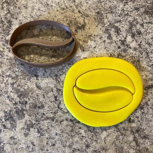 Cortador de galletas con forma de grano de café / Arcilla polimérica / Fondant / Plastilina