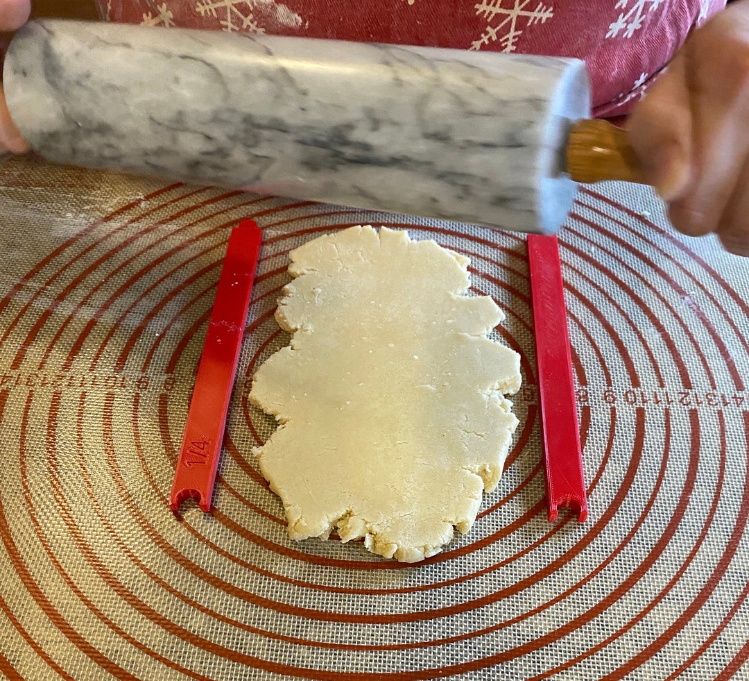 Rolling Pin Guides for Dough, Fondant, Polymer Clay and Playdoh Set of