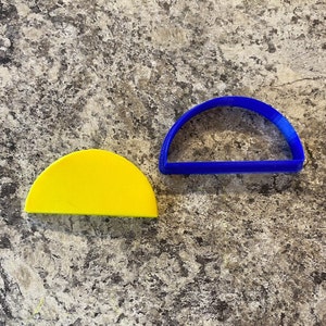 Halbkreis Cookie Cutter / Polymer Clay / Fondant / Playdoh