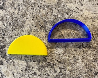 Half Circle Cookie Cutter/ Polymer Clay / Fondant / Playdoh