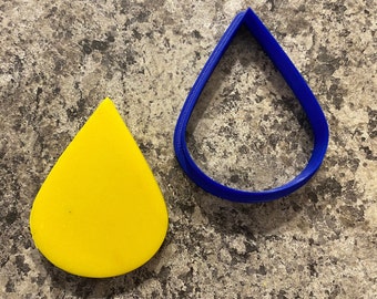 Cortador de biscoitos em formato de gota de chuva/ Argila de polímero/ Pasta americana/ Playdoh