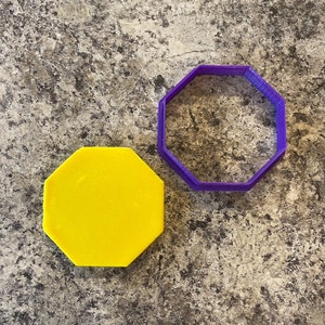 Octagon Cookie Cutter/ Polymer Clay / Fondant