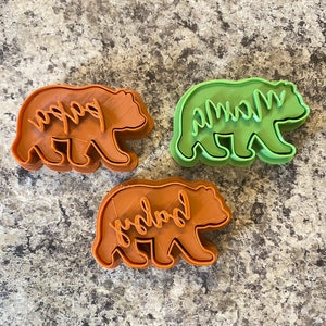 Bear Family Stamp and Outline Set - 3 pcs