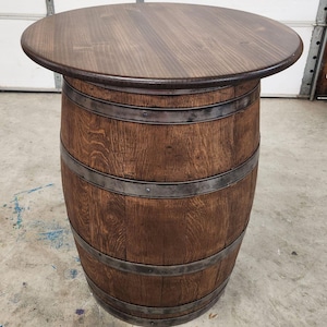 Bourbon Barrel Table, Pub Table (24", 30" or 36" Top)