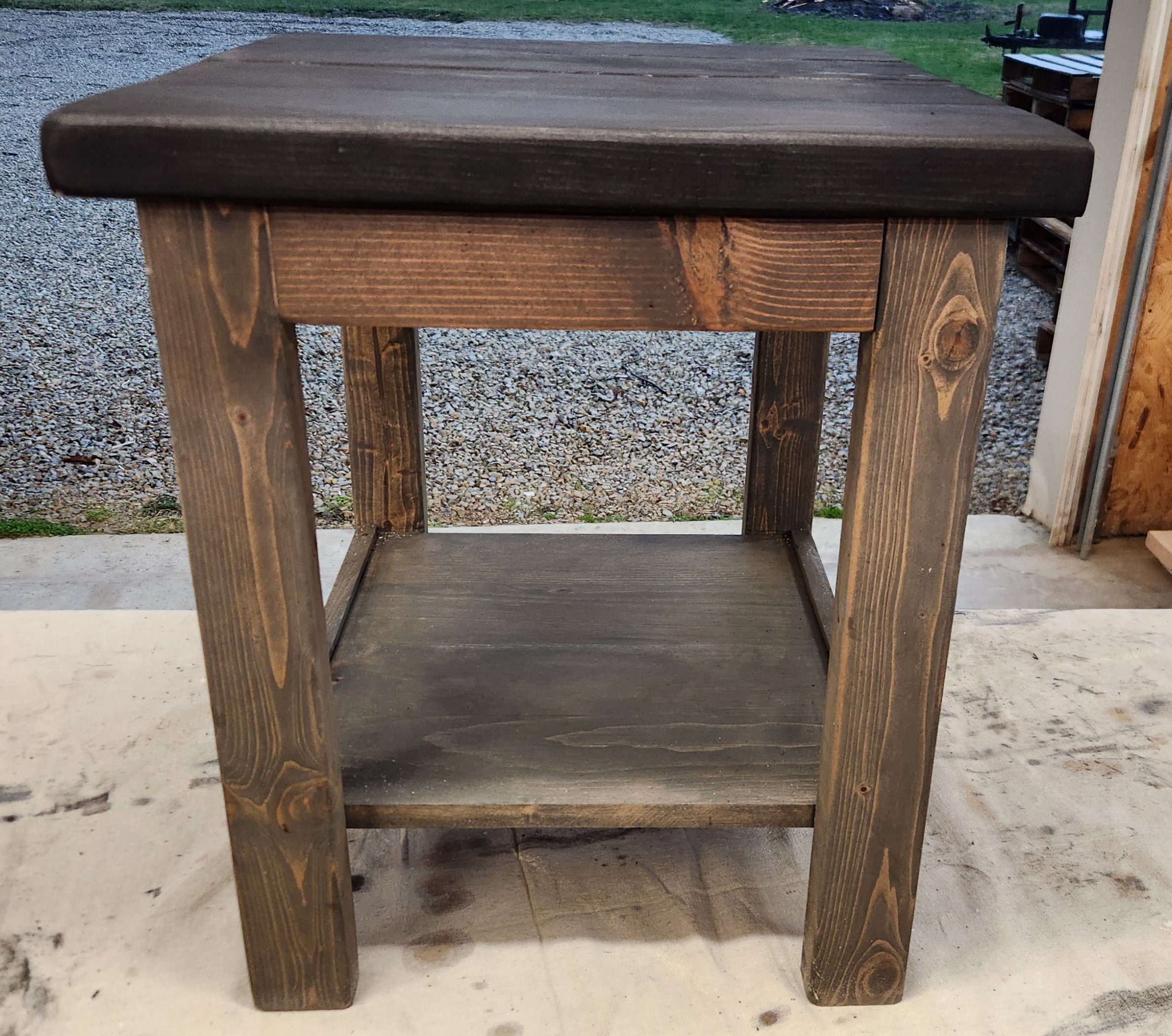 Mini fridge end table discount