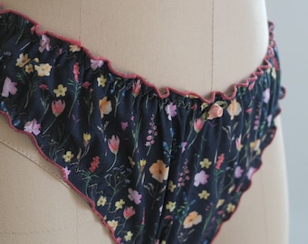Mutandine in cotone floreale: mutandine con volant Wildflower XS-XL